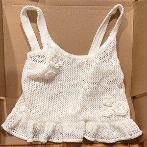 Old Navy White Knit Tank Top